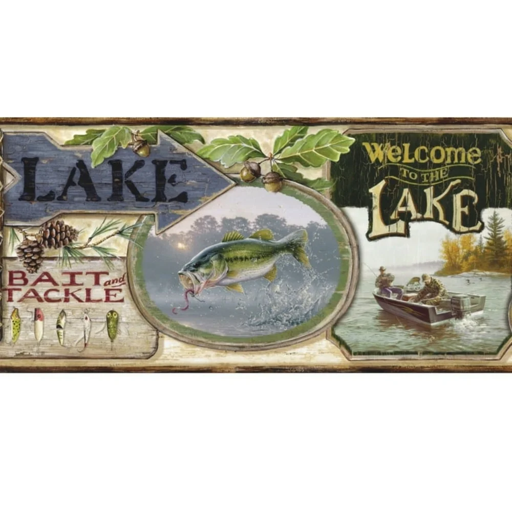 Wallpaper Border Skippy Fishing Signs